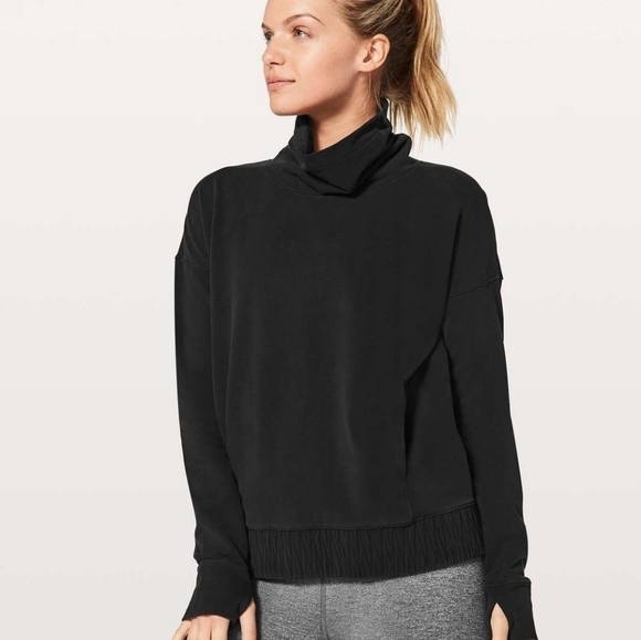 Lululemon Stress Less Pullover Black sz 4 - Picture 1 of 9